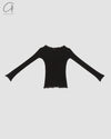 BASERANGE OMATOR Long-sleeved T-shirt BAS-TTOML-WO-WI24-HEI Black